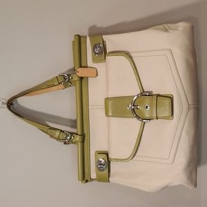 Coach briefcase style tote bag